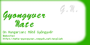 gyongyver mate business card