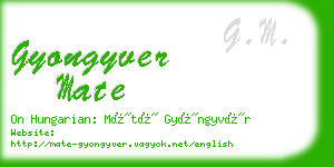 gyongyver mate business card